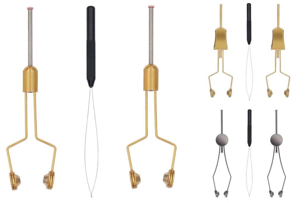 XFISHMAN Fly-Tying-Bobbin-Holder 2 Pack Fly Fishing Gear – with Threader Holder Fly Tying Tools Set